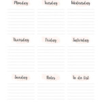 Floral Weekly Planner Printable Freebie