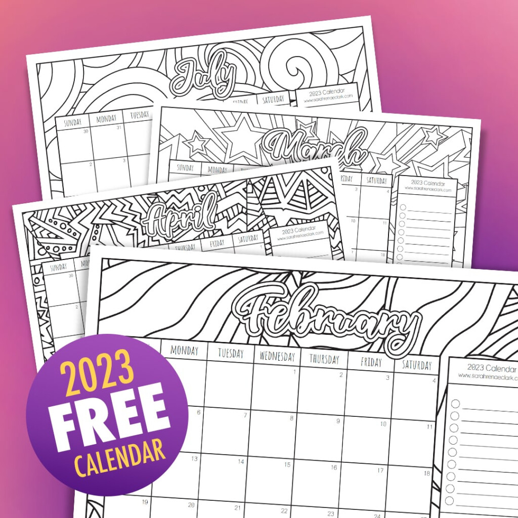 Free 2024 Coloring Calendar Printable