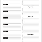 Free Black And White Weekly Planner Printables Weekly Planner