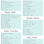 Free Downloadable Weekly Cleaning Checklist