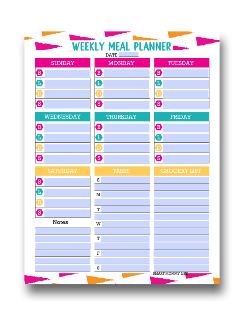 Free Editable Printable Meal Planner Template For Easy Meal Planning 