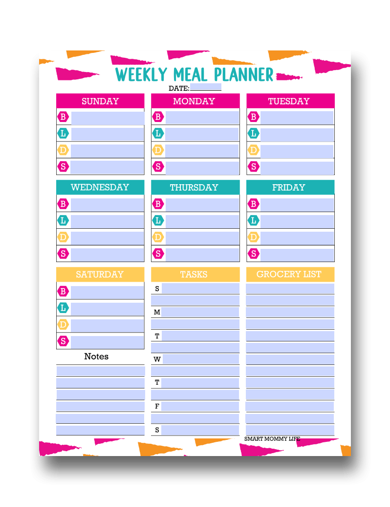 Free Editable Printable Meal Planner Template For Easy Meal Planning 