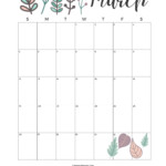 Free Floral March 2023 Calendar Printable CompanyPioneers Com