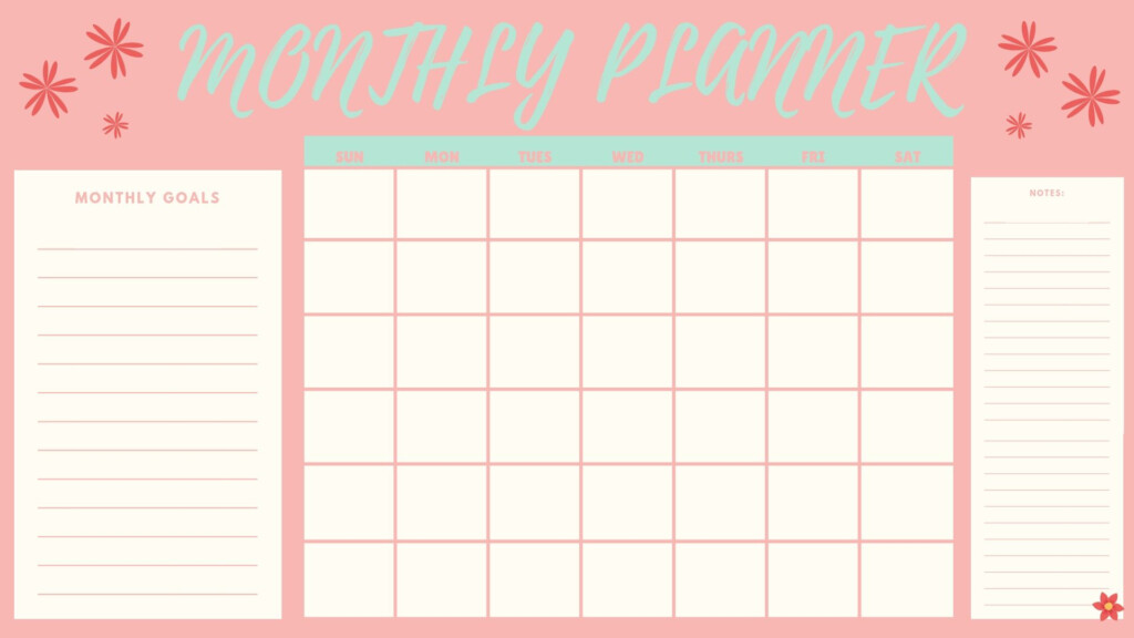 Free Monthly Planner Printable Food Home And Money Free Monthly 