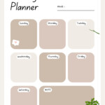 Free Pdf Printable Weekly Planner Free Printable Weekly Planner