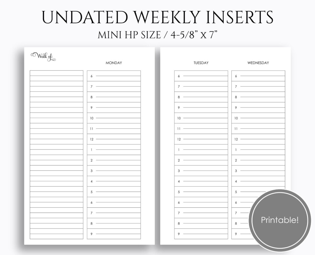 Free Planner Printable Library PT Paper Printable Planner 