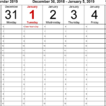 Free Printable 1 Week Calendar Calendar Printables Free Templates