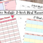 Free Printable 2 week Meal Planners 4 Designs