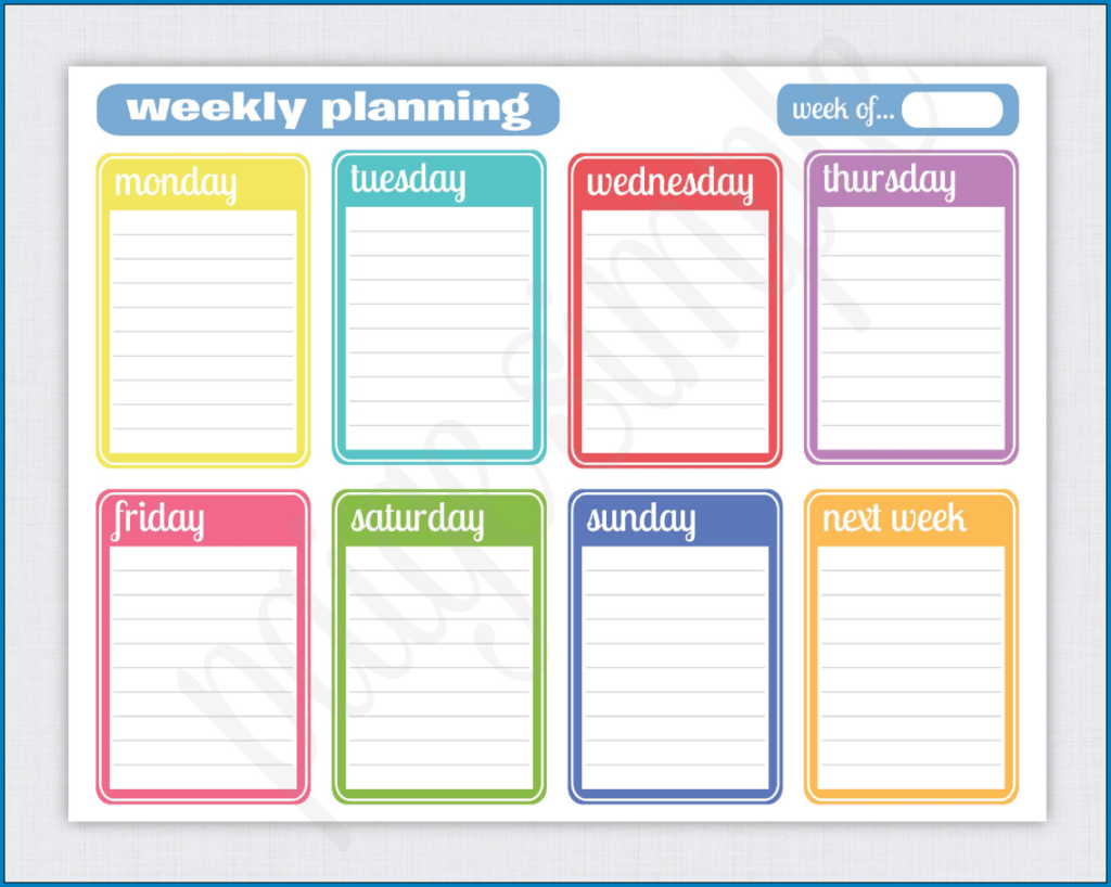  Free Printable Best Weekly Planner Template Templateral