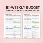 Free Printable Bi Weekly Budget Sheet Printable Form Templates And