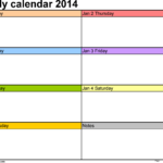 Free Printable Calendar One Week Per Page Calendar Printables Free