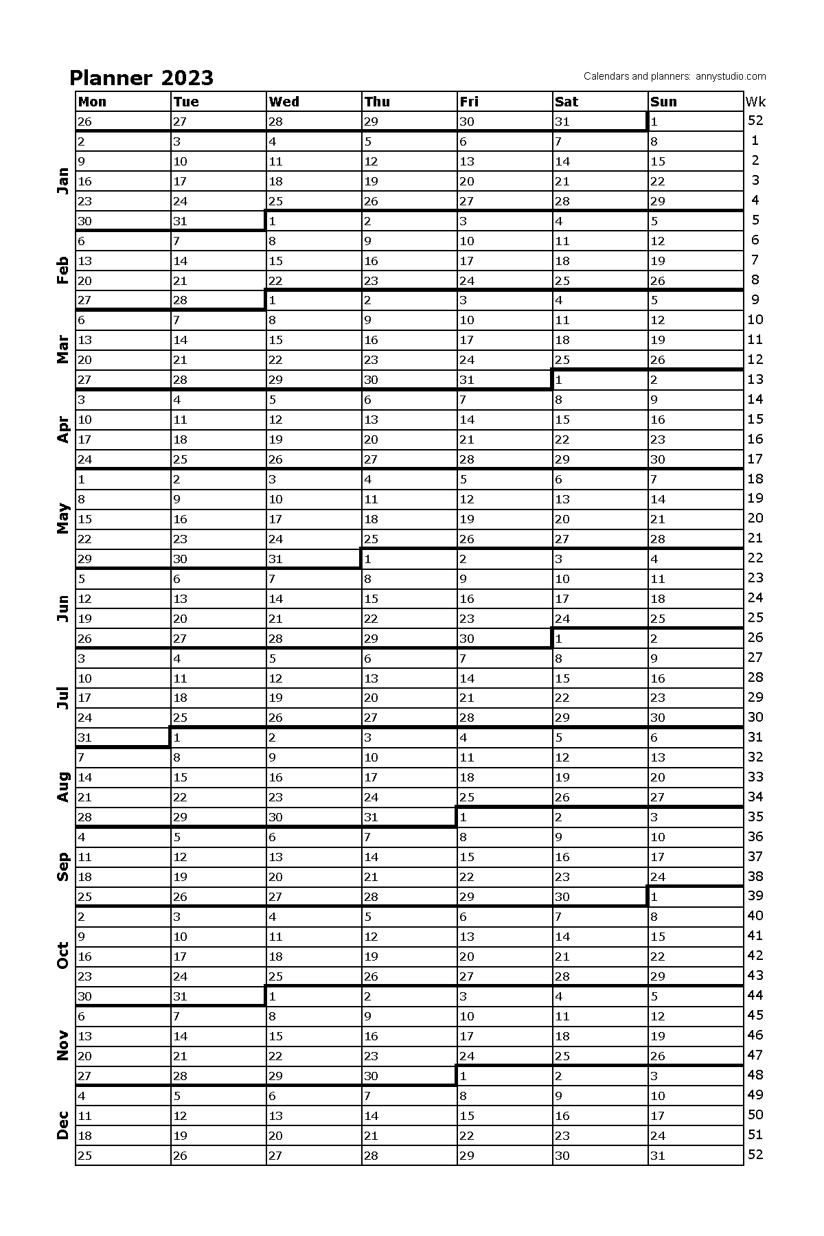 Free Printable Calendars And Planners 2023 2024 And 2025