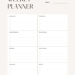 Free Printable Cute Weekly Planner Template Shopmall my