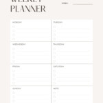 Free Printable Cute Weekly Planner Template Shopmall my