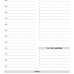 Free Printable Daily Planner With Hourly Schedule To do List PDF Download