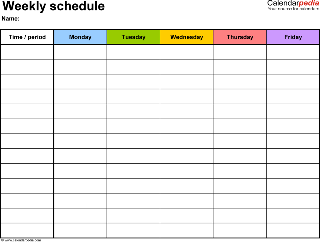 Free Printable Employee Schedule Lovely Weekly Work Schedule Template I