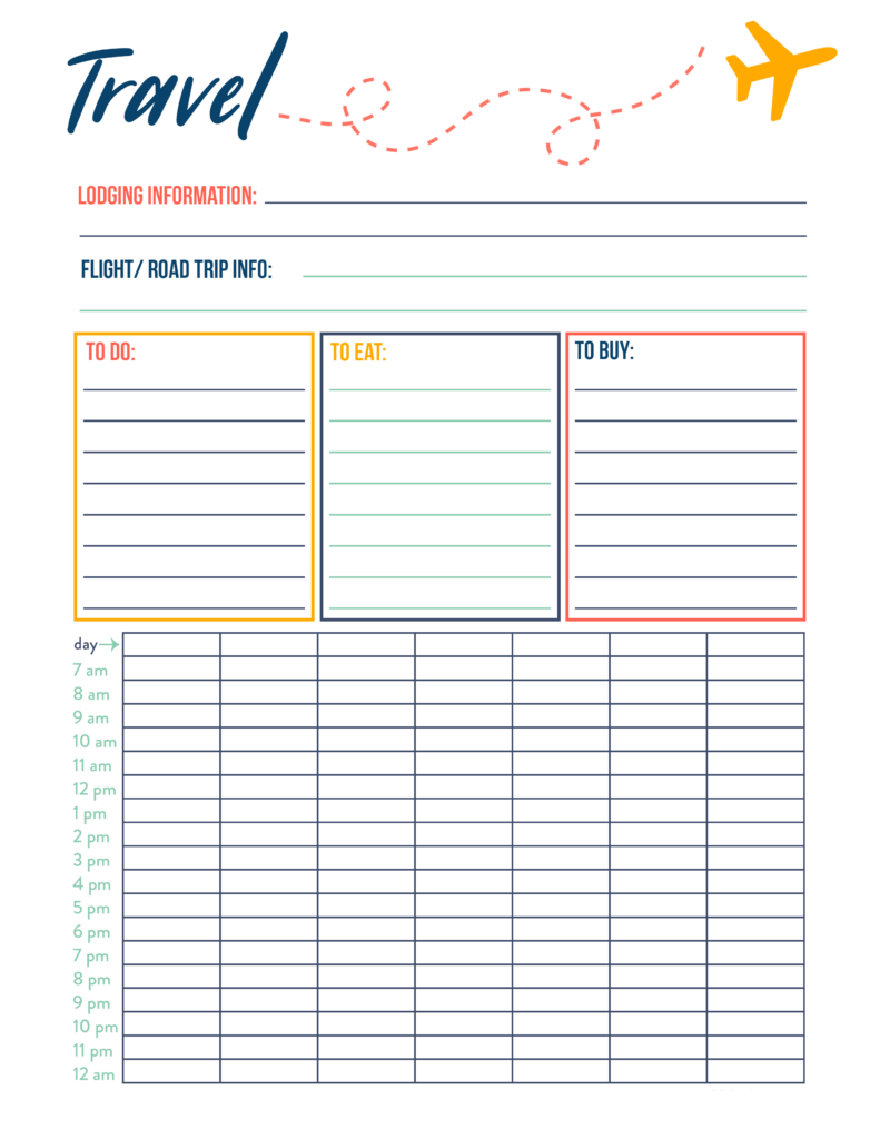 Free Printable Family Vacation Planner Printable Form Templates And 