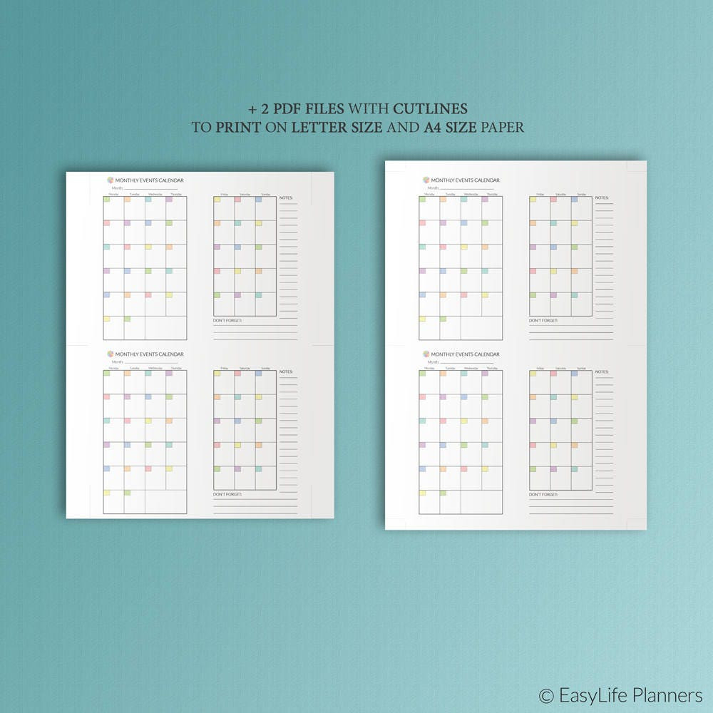 Free Printable Pocket Size Calendars Template Calendar Design