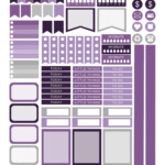 Free Printable Purple Planner Stickers Weekly Kit Organized And Happier Free Planner