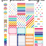 FREE Printable Rainbow Planner Stickers Weekly Kit Lovely Planner