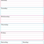 Free Printable Weekly Calendar Free Printable Weekly Calendar Pdf