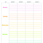 Free Printable Weekly Lesson Plans Template PDF One Blank Format