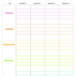 Free Printable Weekly Lesson Plans Template PDF One Blank Format