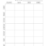 Free Printable Weekly Meal Plan Template Super Cute Menu Planner