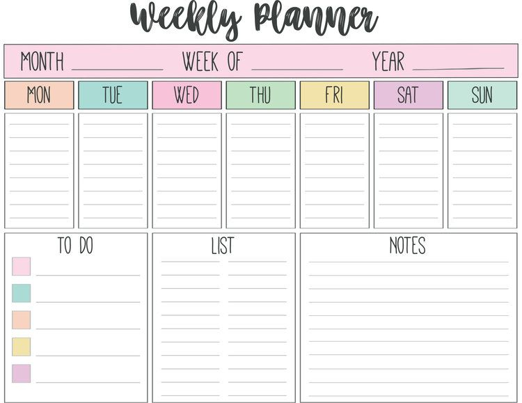 FREE PRINTABLE Weekly Monthly Planners Journey With Jess