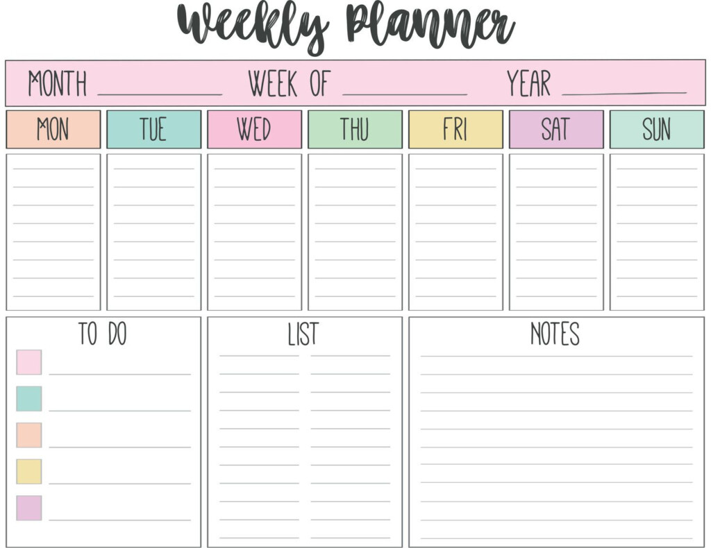 FREE PRINTABLE Weekly Monthly Planners Journey With Jess 