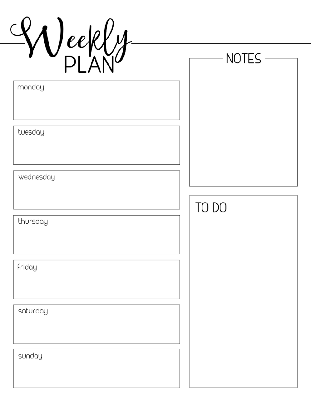 Free Printable Weekly Planner 2020 In PDF WORD Excel Weekly C In