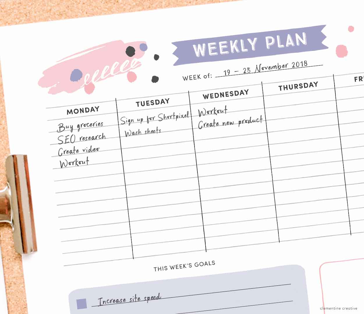 Free Printable Weekly Planners 5 Designs Daily Hourly Planner With 