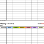 Free Printable Weekly Work Schedule Free Printable