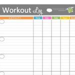 Free Printable Workout Schedule Blank Calendar Printing Workout Log