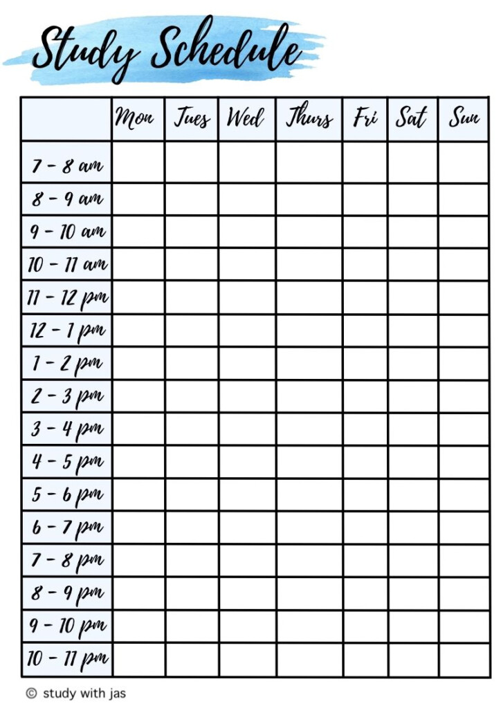 Free Resources In 2021 Study Planner Printable Study Timetable 