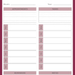 Free Two Week Planner Template In Adobe Illustrator Template