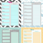 FREE Weekly Menu Planner Printable 4 Colors Cupcake Diaries