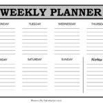 Free Weekly Planner Printable Pdf Shopmall my