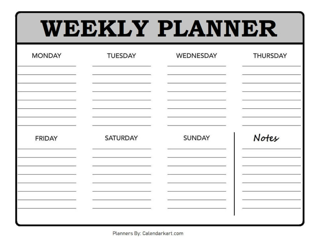 Free Weekly Planner Printable Pdf Shopmall my