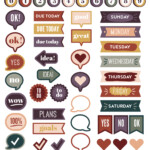 Free Weekly Planner Printable Sticker Sheet CRAFTING NOVELTIES