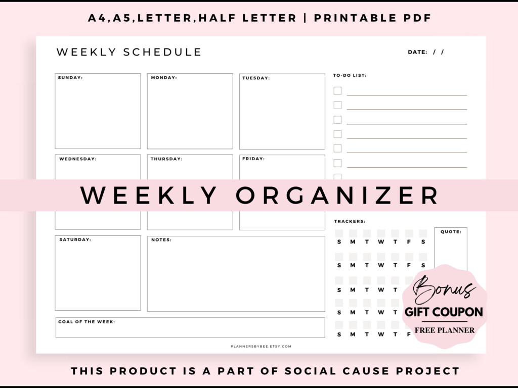 Free Weekly Planners In Pdf Format 20 Templates Free Printable Weekly 