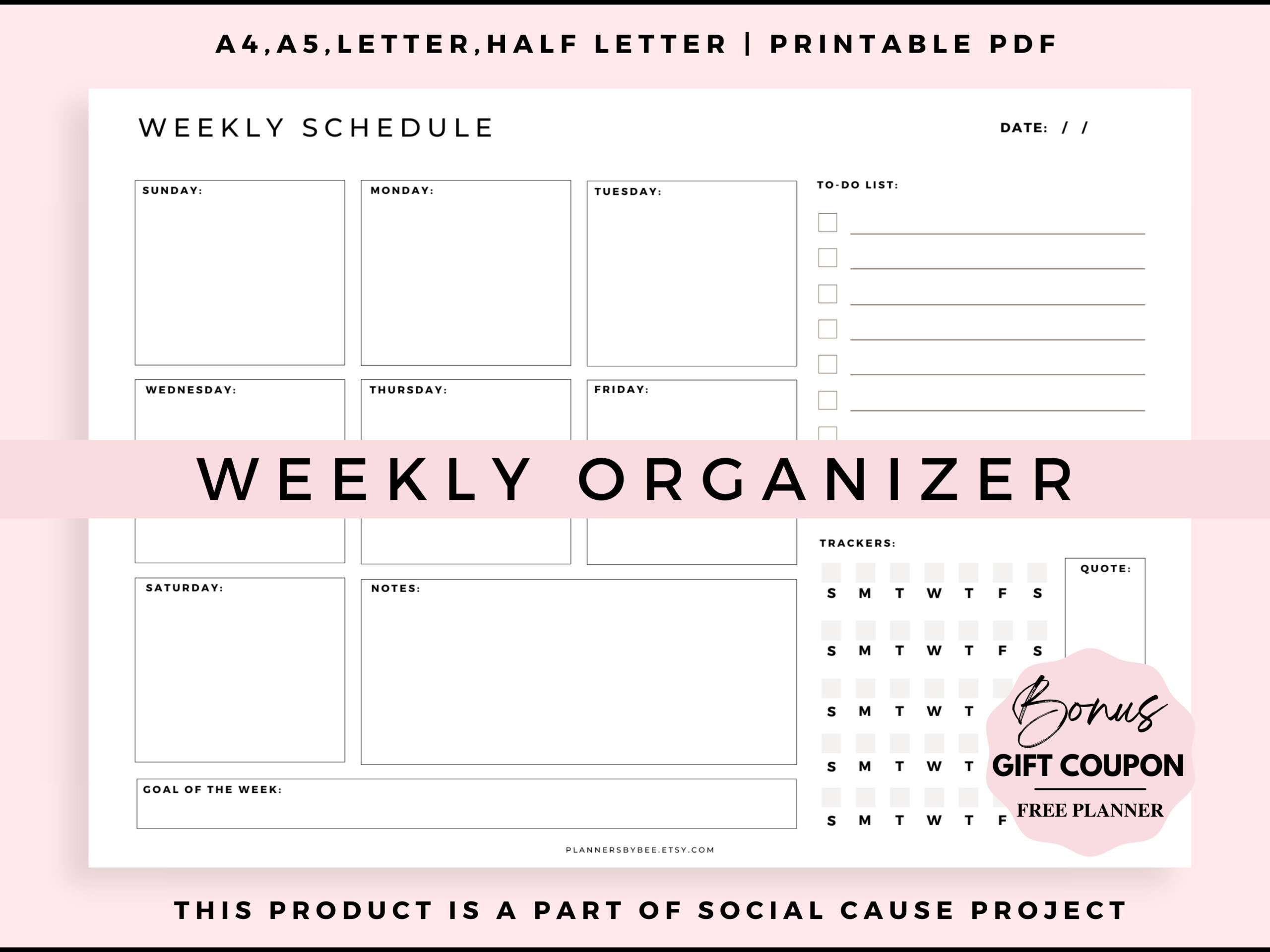 Free Weekly Planners In Pdf Format 20 Templates Free Printable Weekly 