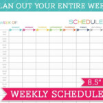 Free Weekly Schedule Template Printable Printable Templates