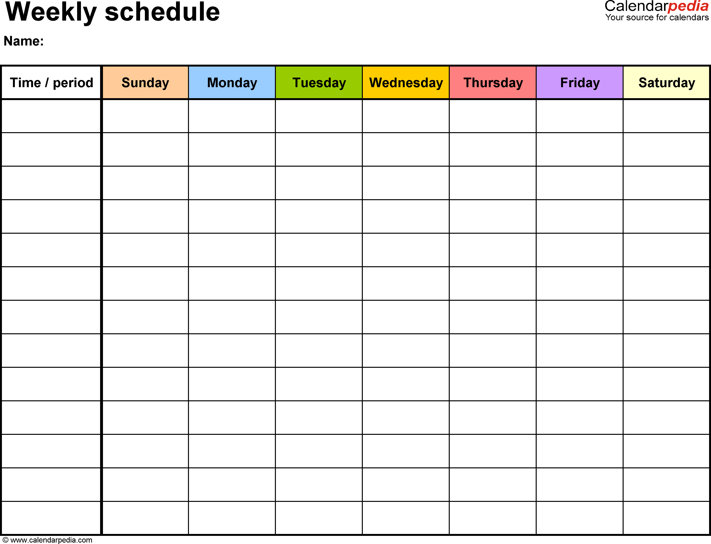 Free Weekly Schedule Templates For Word 18 Templates Daily Schedule 