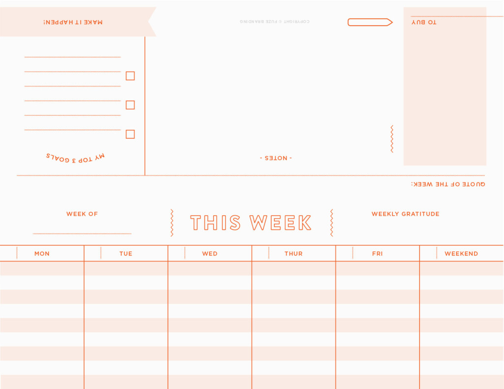 Fuze Branding Free Printable Weekly Planner For Small Business Owners 