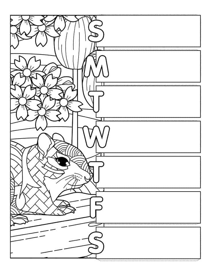 Get Organized In May With Our Free Printable Coloring Planner Sheets