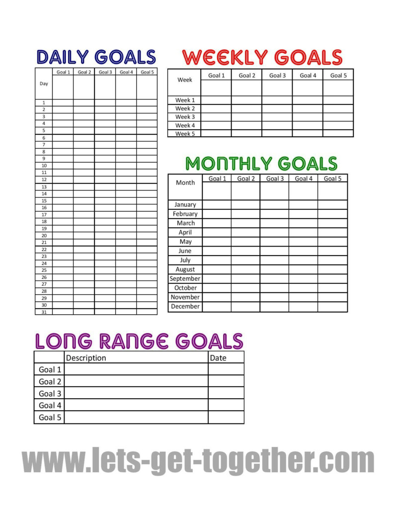 Goals Sheet May Help More To Do Planner Planner Pages Daily 