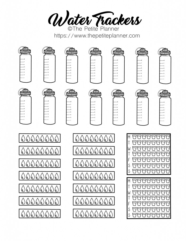 Habit Tracker Stencil Water Tracker Stencil Bullet Journal Personal 