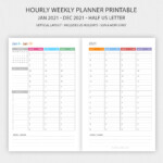 Half Letter Vertical Weekly Planner 2021 Printable Weekly Organizer