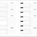 Half Size Black And White Weekly Planner Printables